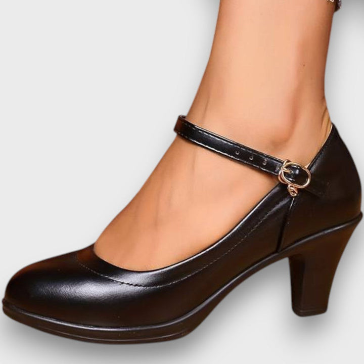 Marlena – Classic Mary Jane Pumps with Block Heel