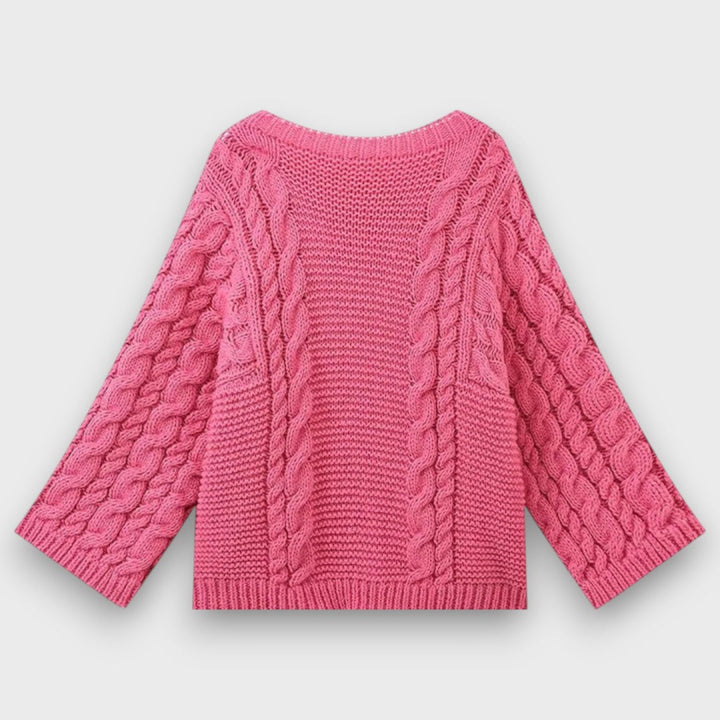 Knita – Chunky Knit Sweater with Cable Pattern