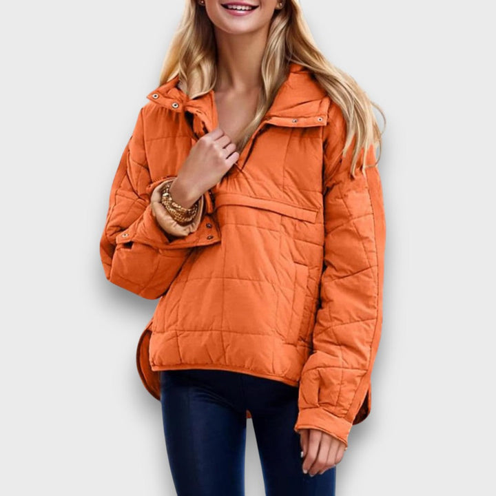 Larelle – Quilted pullover hooded jacket