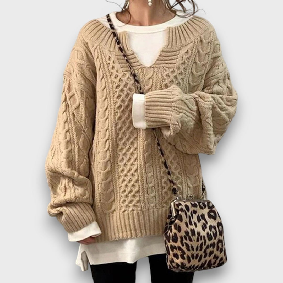 Marielle – Knit Sweater with V-Neck