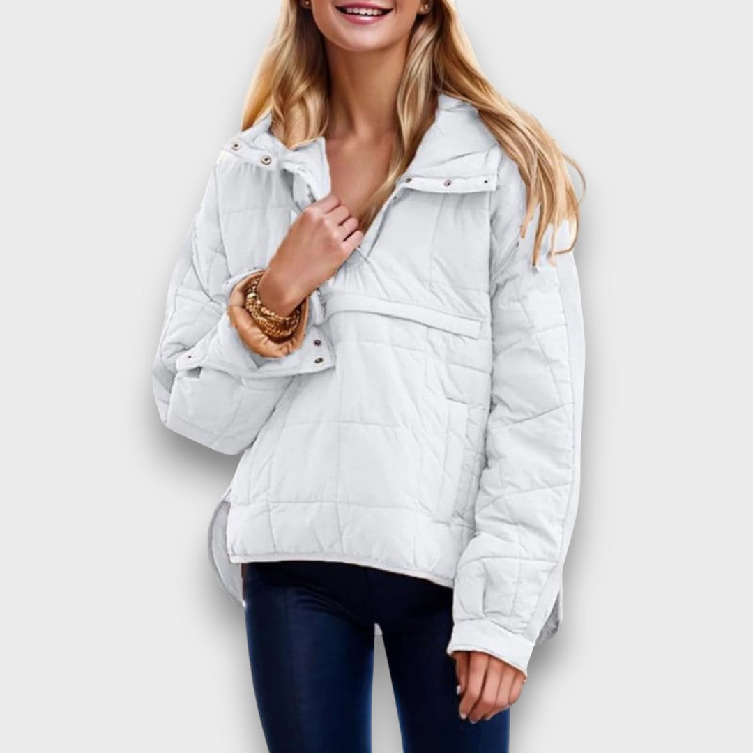 Larelle – Quilted pullover hooded jacket