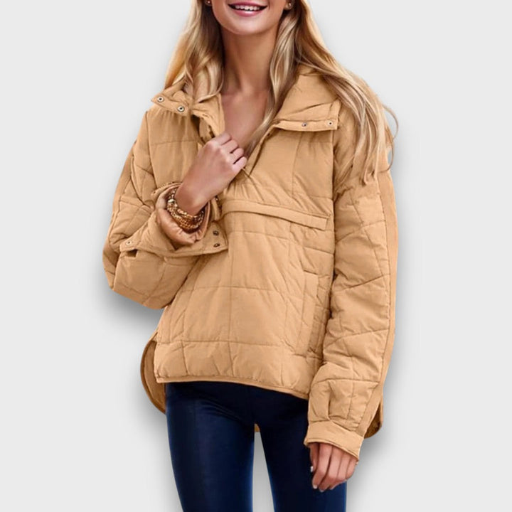 Larelle – Quilted pullover hooded jacket