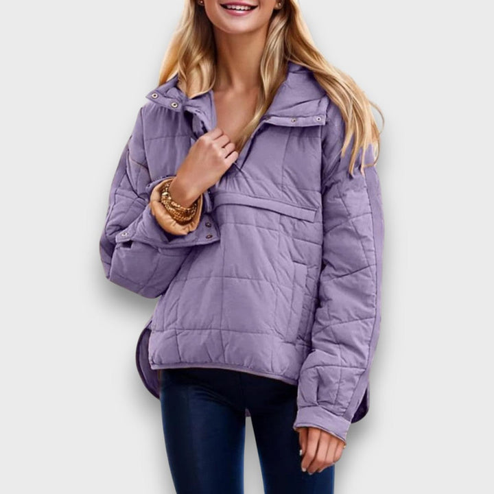 Larelle – Quilted pullover hooded jacket