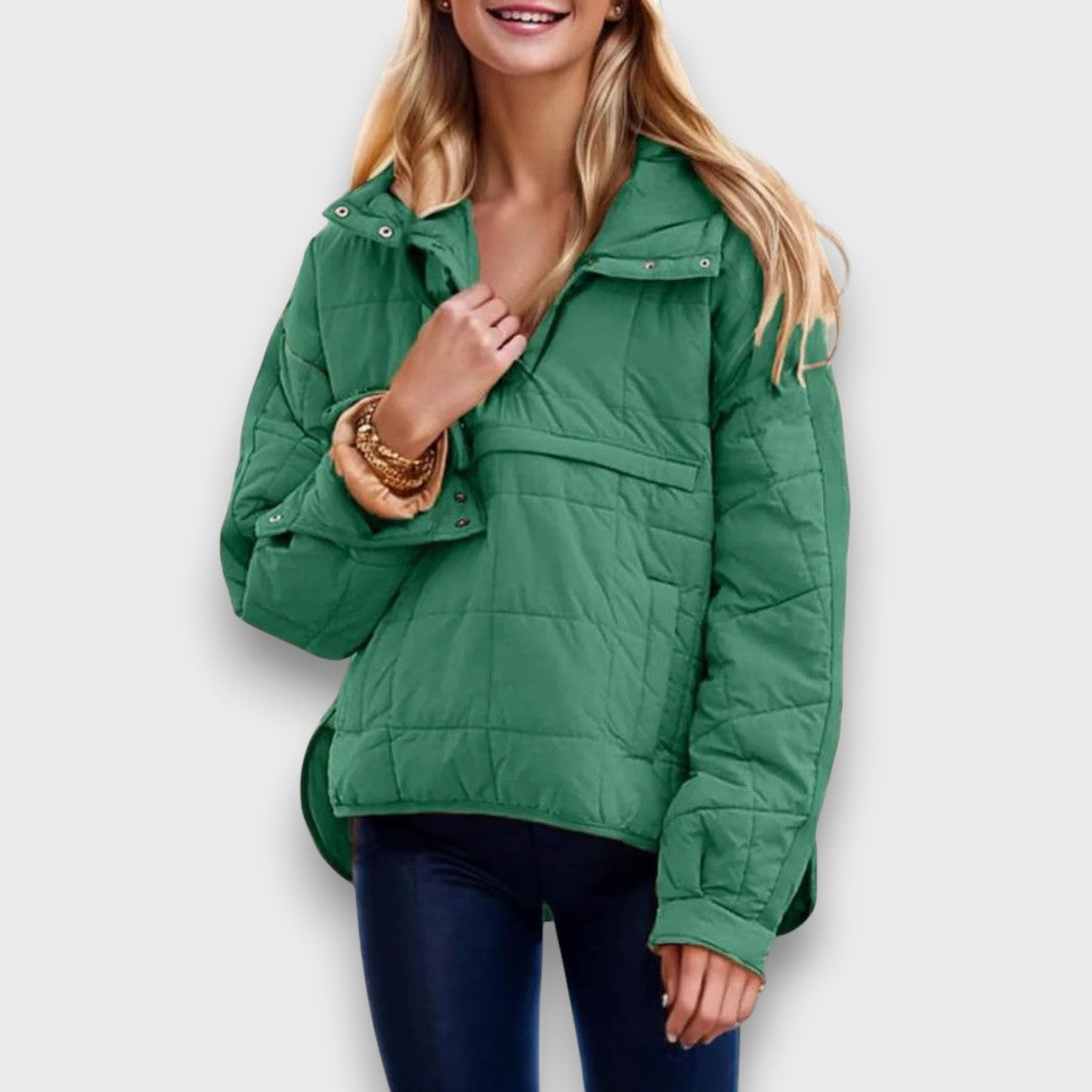 Larelle – Quilted pullover hooded jacket