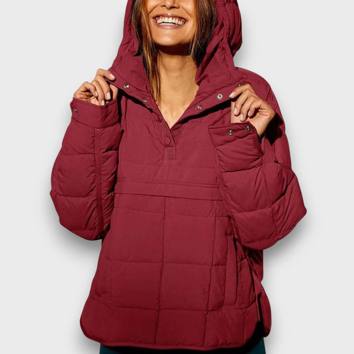Larelle – Quilted pullover hooded jacket