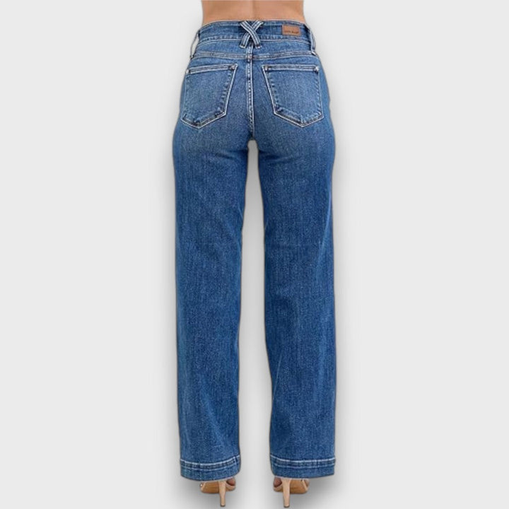 Alverie – High-rise wide-leg jeans