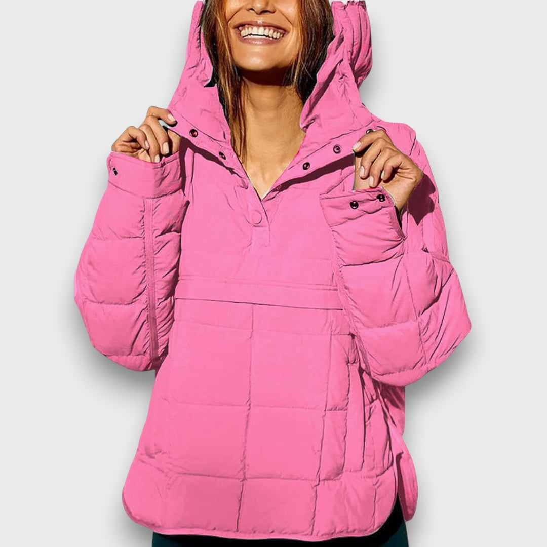 Larelle – Quilted pullover hooded jacket