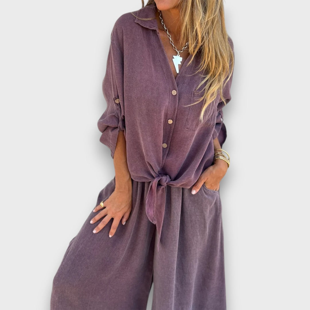 Soren – Two-Piece Set with Oversized Shirt and Wide Pants