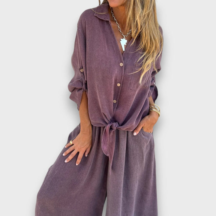 Soren – Two-Piece Set with Oversized Shirt and Wide Pants