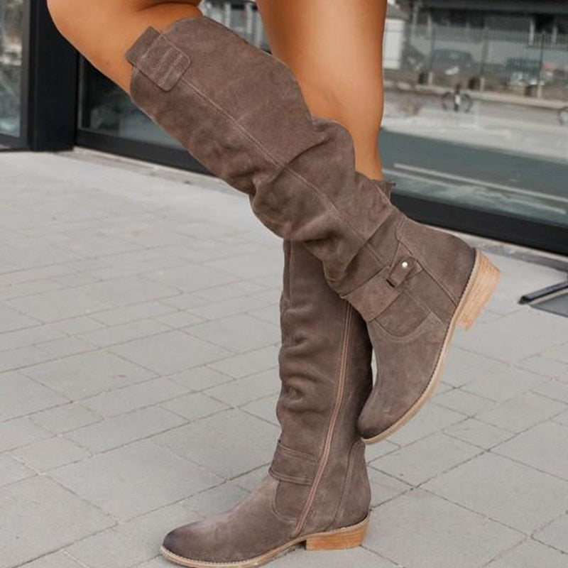 Zavira - Elegant Warm Suede Boots