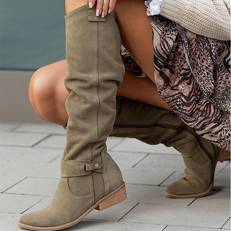 Zavira - Elegant Warm Suede Boots