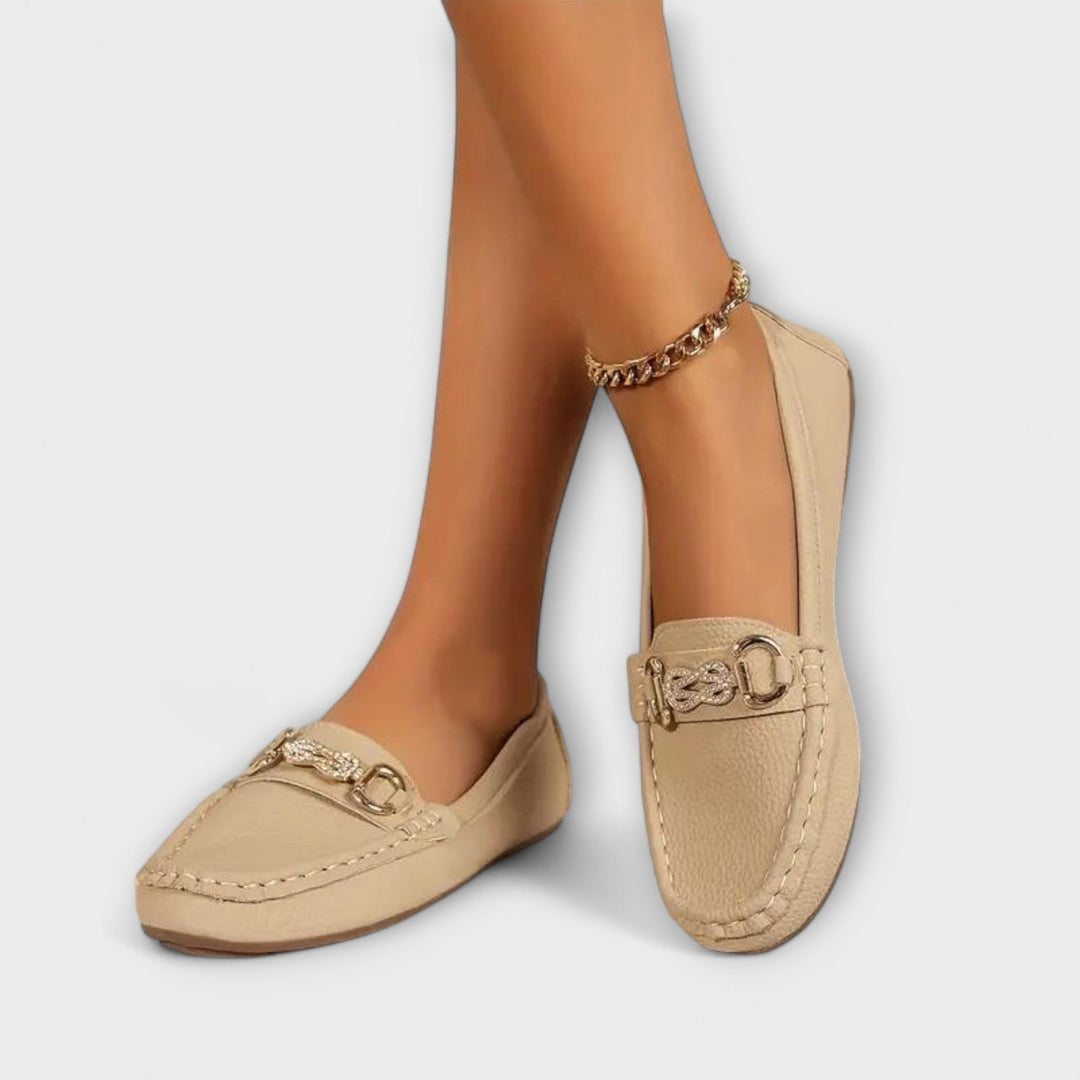 Brenaya – Elegant Moccasins with Metal Element