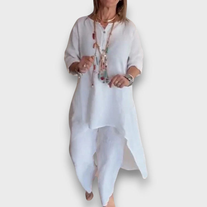 Carenza – Summer Two-Piece with Asymmetric Flair