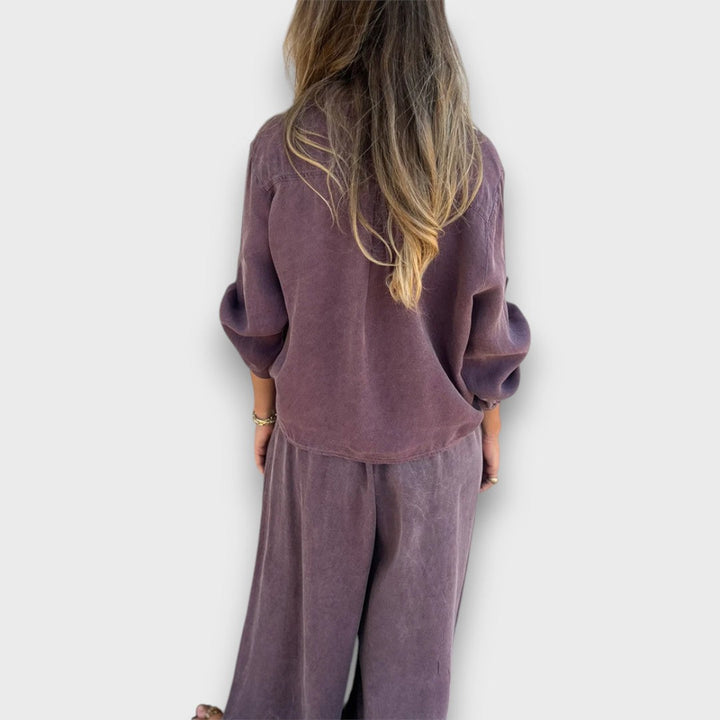 Soren – Two-Piece Set with Oversized Shirt and Wide Pants