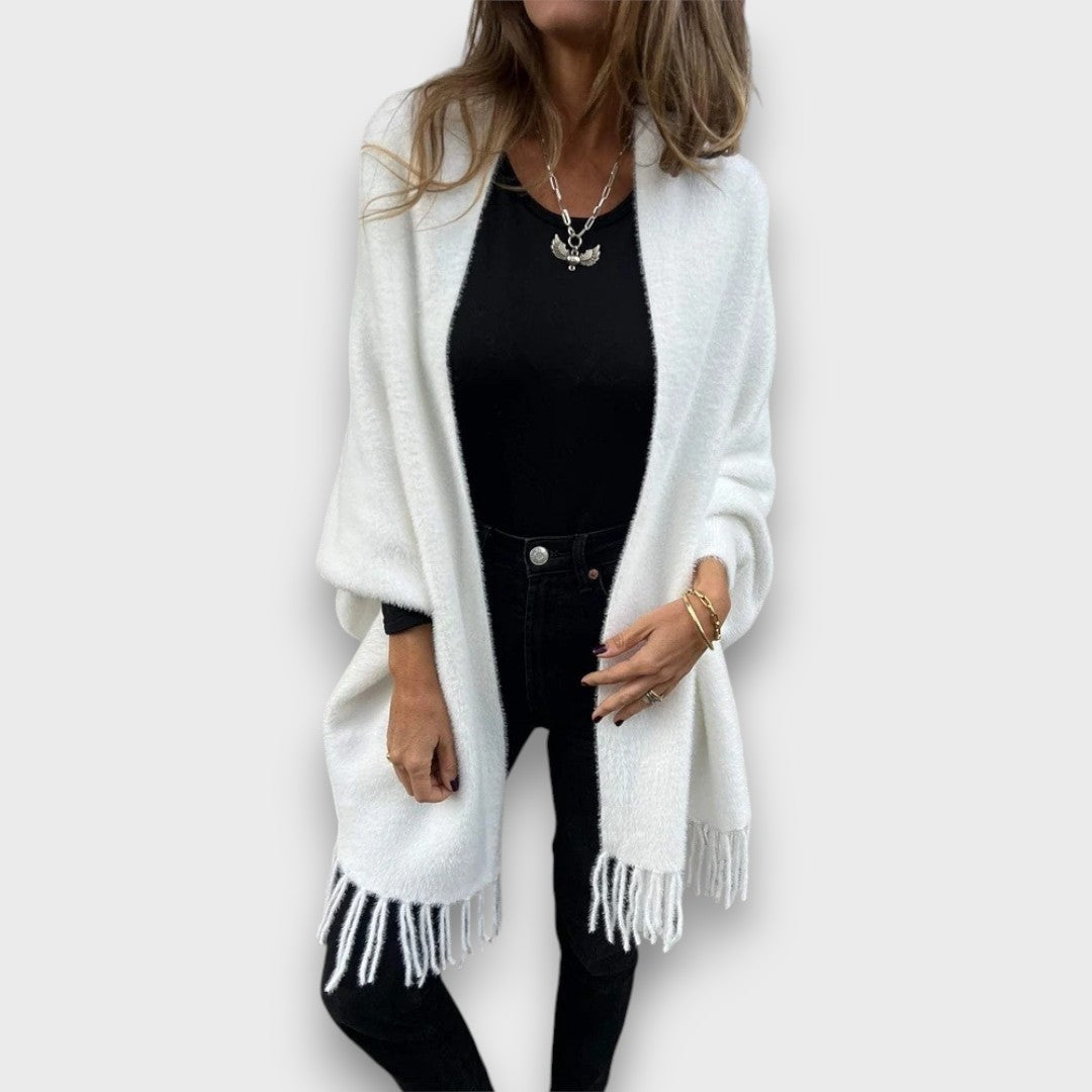 Annelys – Elegant Cardigan with Fringes