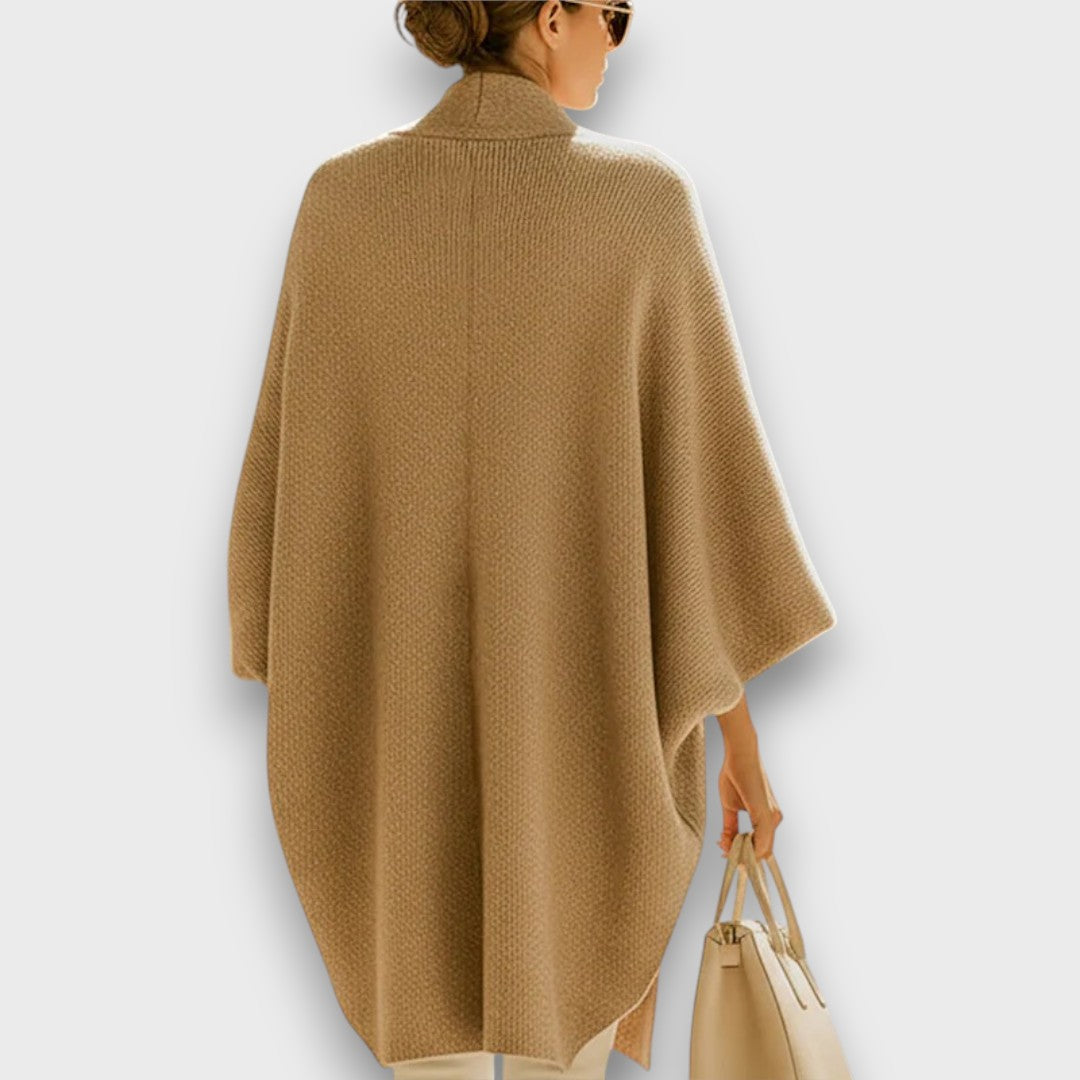 Serenia – Sand Beige Oversized Knit Cardigan