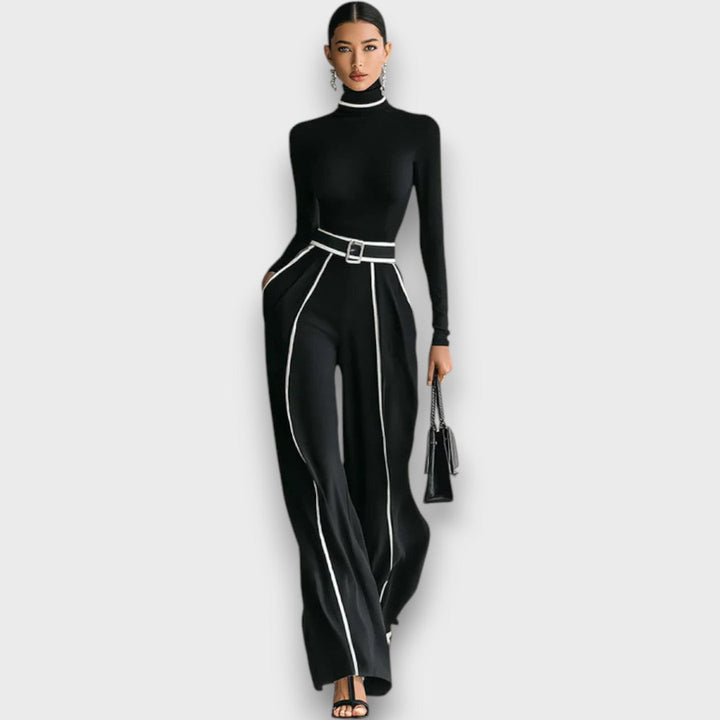 Maerina – Two-Piece Set with Turtleneck and Wide Pants