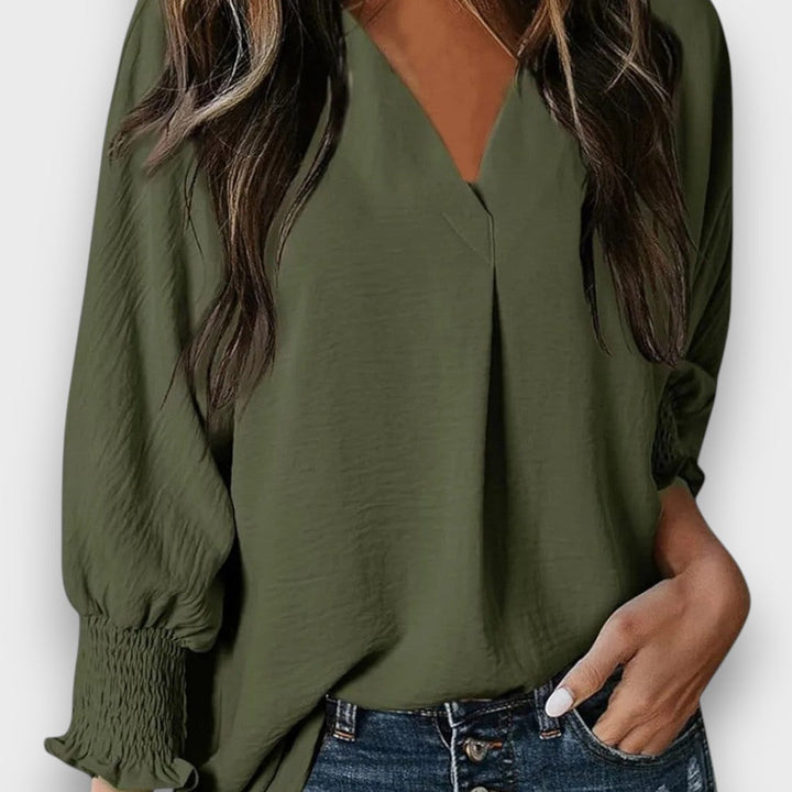 Amarielle – V-Neck Statement Blouse