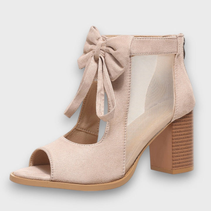 Alviera – Elegant Sandals with Bow and Block Heel